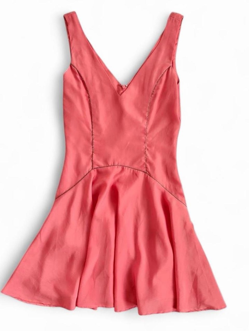 Coral-Pink Mini Dress